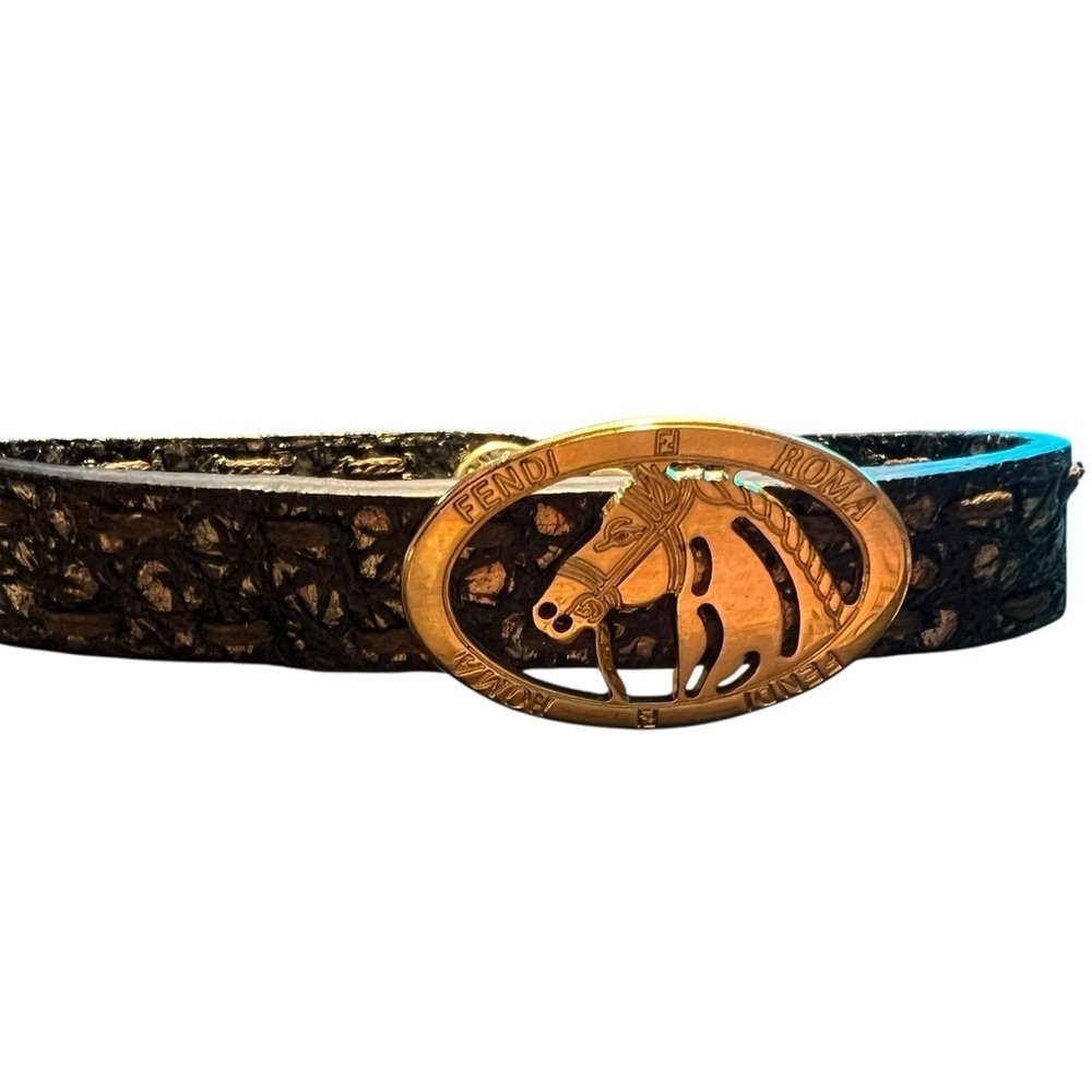 Fendi Selleria Brown and Gold Braclet